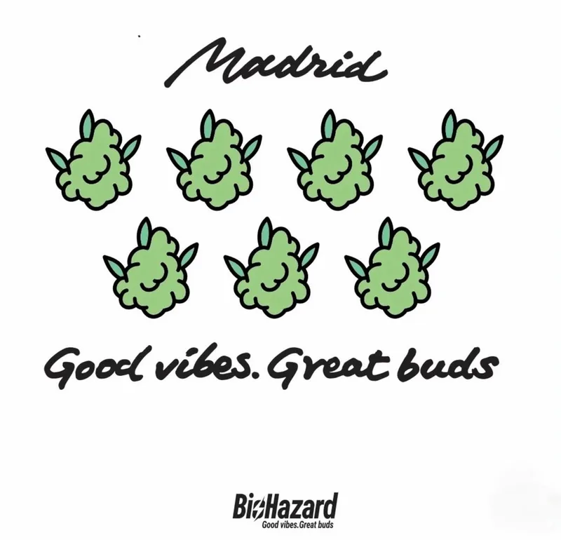 Relaxed atmosphere inside Bio Hazard Madrid cannabis social club