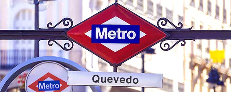 Metro Quevedo entrance area showing the neighborhood around Enjoint Munchies club